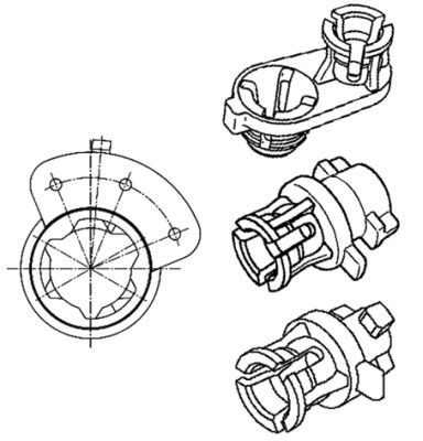 HELLA Halter, Stellelement-Leuchtweiteregulierung (8HG 183 586-001)