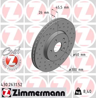 ZIMMERMANN Bremsscheibe (430.2631.52)