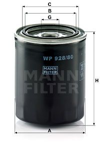 MANN-FILTER Ölfilter (WP 928/80)