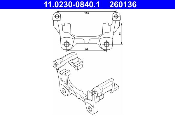 ATE Halter, Bremssattel (11.0230-0840.1)