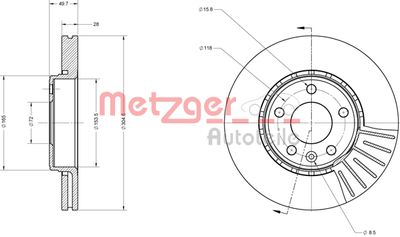 METZGER Bremsscheibe (6110112)