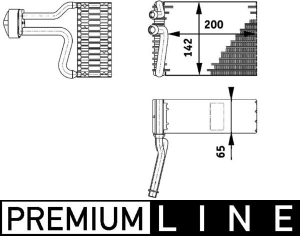 MAHLE Verdampfer, Klimaanlage (AE 66 000P)