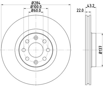 HELLA Bremsscheibe (8DD 355 112-601)