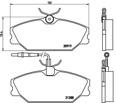 BREMBO Bremsbelagsatz, Scheibenbremse (P 68 014)