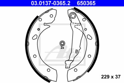 ATE Bremsbackensatz (03.0137-0365.2)