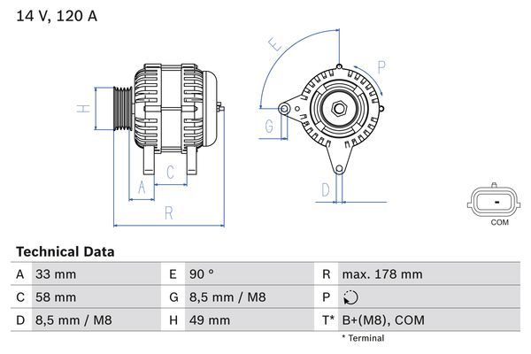 BOSCH Generator (0 986 084 100)