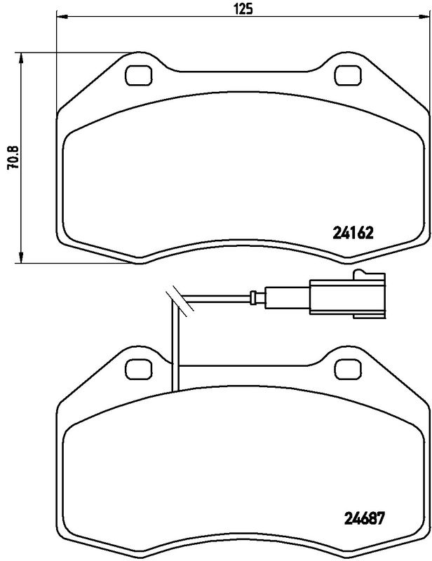 BREMBO Bremsbelagsatz, Scheibenbremse (P 23 117)