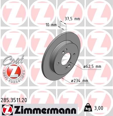 ZIMMERMANN Bremsscheibe (285.3511.20)