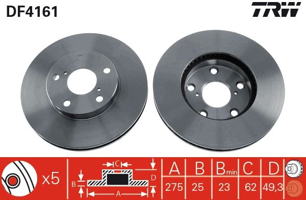 TRW Bremsscheibe (DF4161)