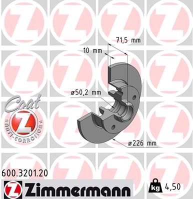 ZIMMERMANN Bremsscheibe (600.3201.20)