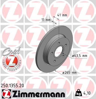 ZIMMERMANN Bremsscheibe (250.1355.20)