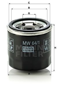 MANN-FILTER Ölfilter (MW 64/1)