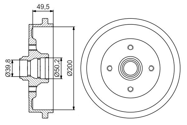 BOSCH Bremstrommel (0 986 477 267)