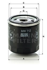 MANN-FILTER Ölfilter (MW 712)