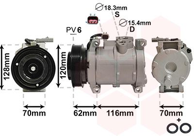 VAN WEZEL Kompressor, Klimaanlage (0700K109)