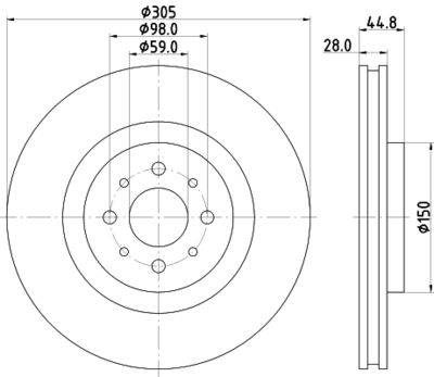 HELLA Bremsscheibe (8DD 355 117-111)