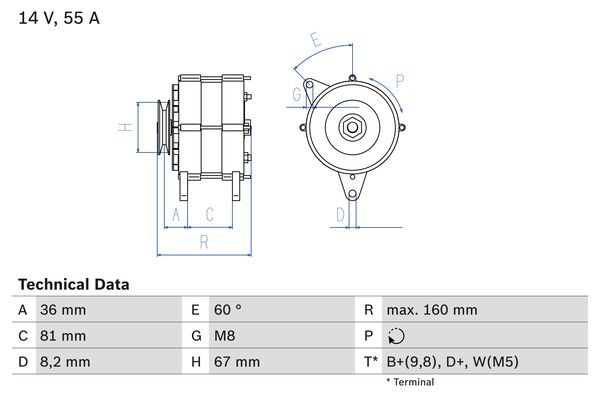 BOSCH Generator (0 986 030 760)