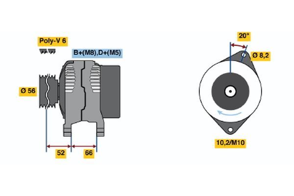 BOSCH Generator (0 986 040 021)