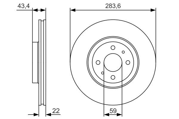 BOSCH Bremsscheibe (0 986 479 S01)