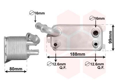 VAN WEZEL Ölkühler, Automatikgetriebe (59003170) Thumbnail