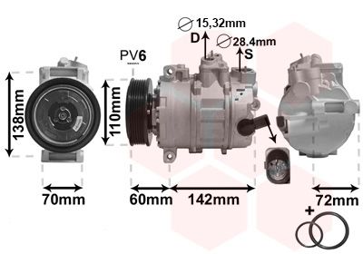 VAN WEZEL Kompressor, Klimaanlage (0300K344)