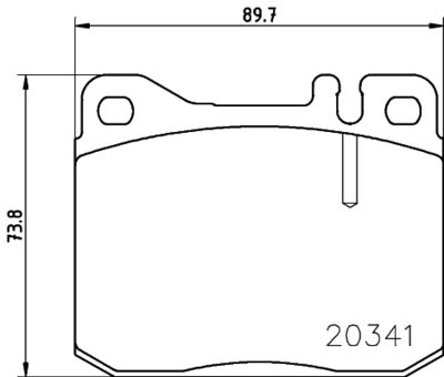 HELLA Bremsbelagsatz, Scheibenbremse (8DB 355 017-431)