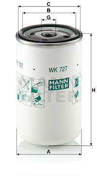 MANN-FILTER Kraftstofffilter (WK 727)