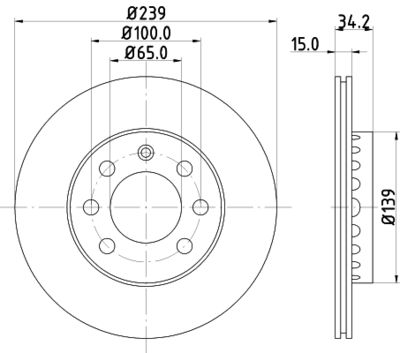 HELLA Bremsscheibe (8DD 355 107-581)