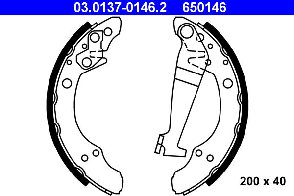 ATE Bremsbackensatz (03.0137-0146.2)