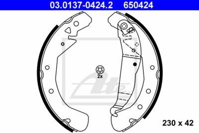 ATE Bremsbackensatz (03.0137-0424.2)