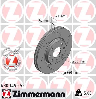 ZIMMERMANN Bremsscheibe (430.1490.52)