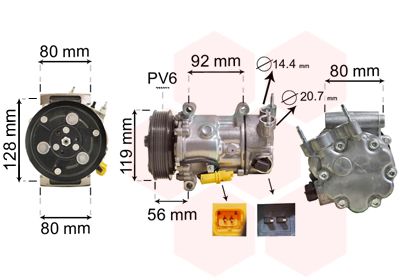 VAN WEZEL Kompressor, Klimaanlage (0900K255)