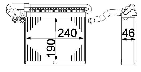 MAHLE Verdampfer, Klimaanlage (AE 70 000P)