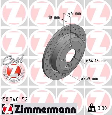 ZIMMERMANN Bremsscheibe (150.3401.52)