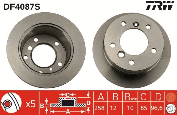 TRW Bremsscheibe (DF4087S)