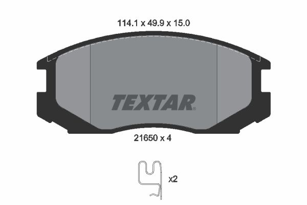 TEXTAR Bremsbelagsatz, Scheibenbremse (2165001)