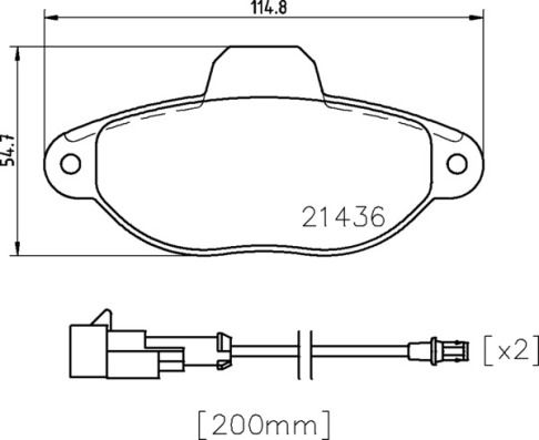 BREMBO Bremsbelagsatz, Scheibenbremse (P 24 147)