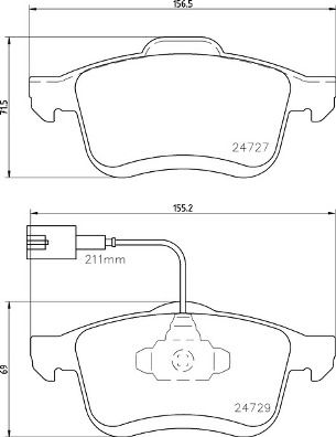 BREMBO Bremsbelagsatz, Scheibenbremse (P 23 163)