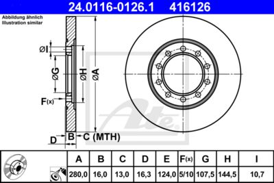 ATE Bremsscheibe (24.0116-0126.1)