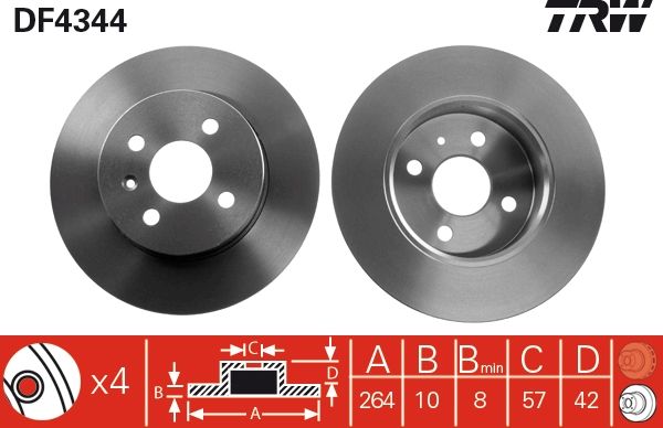 TRW Bremsscheibe (DF4344)