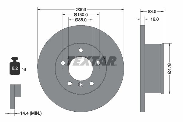 TEXTAR Bremsscheibe (92020300)