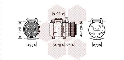 VAN WEZEL Kompressor, Klimaanlage (0200K028)