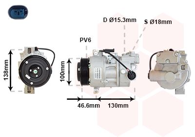 VAN WEZEL Kompressor, Klimaanlage (0600K319)