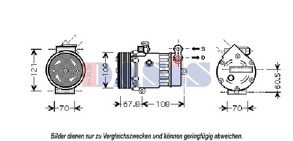 AKS DASIS Kompressor, Klimaanlage (851863N)