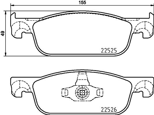 BREMBO Bremsbelagsatz, Scheibenbremse (P 68 065)