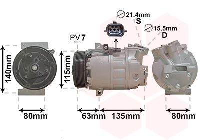 VAN WEZEL Kompressor, Klimaanlage (4300K486)