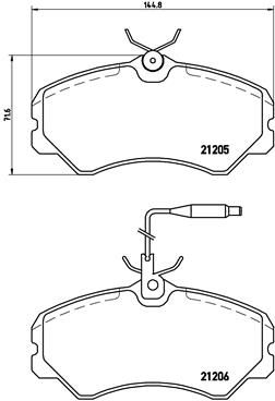 BREMBO Bremsbelagsatz, Scheibenbremse (P 23 023)