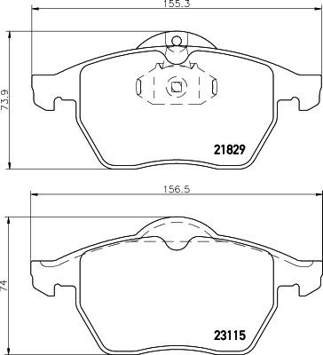 HELLA Bremsbelagsatz, Scheibenbremse (8DB 355 007-771)