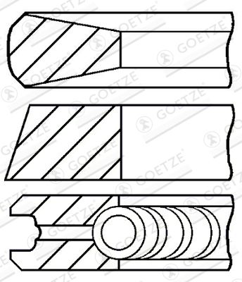 GOETZE ENGINE Kolbenringsatz (08-122200-00)