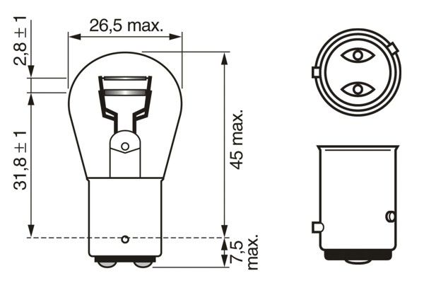 BOSCH Glühlampe, Bremsleuchte (1 987 302 215)